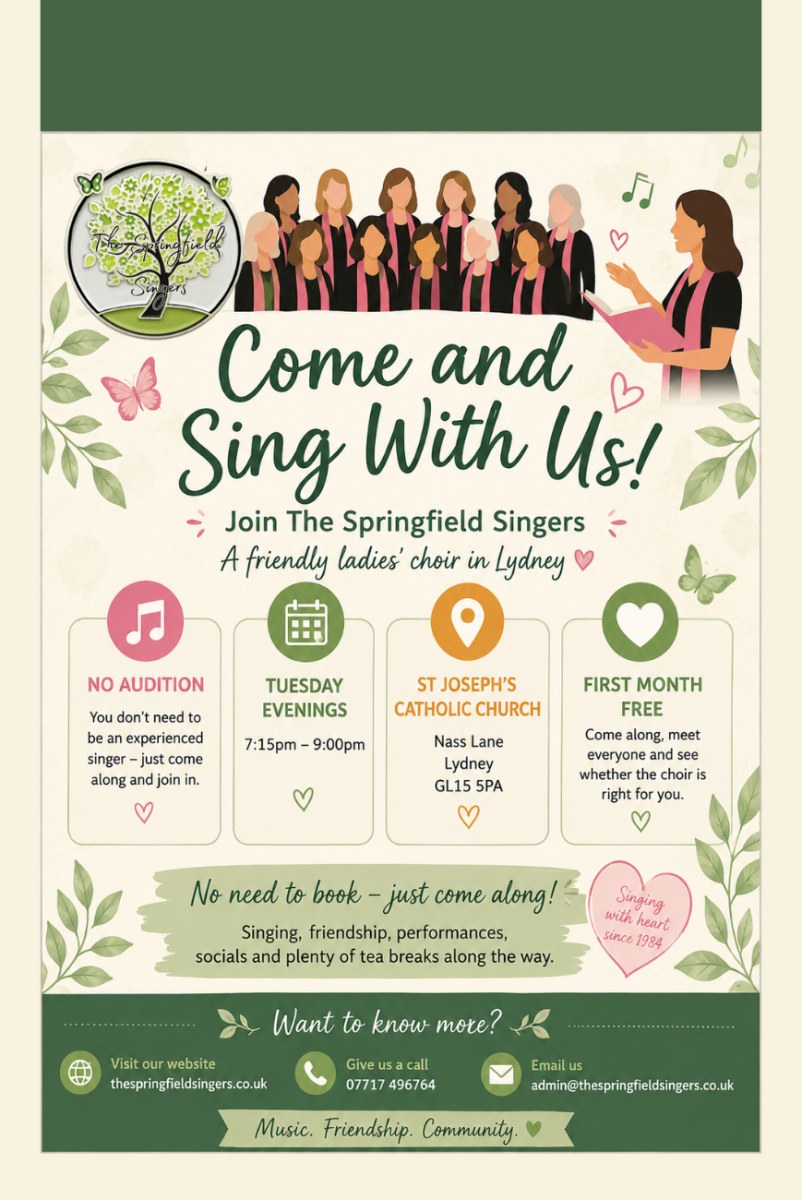 poster showing the details to attend a rehearsal